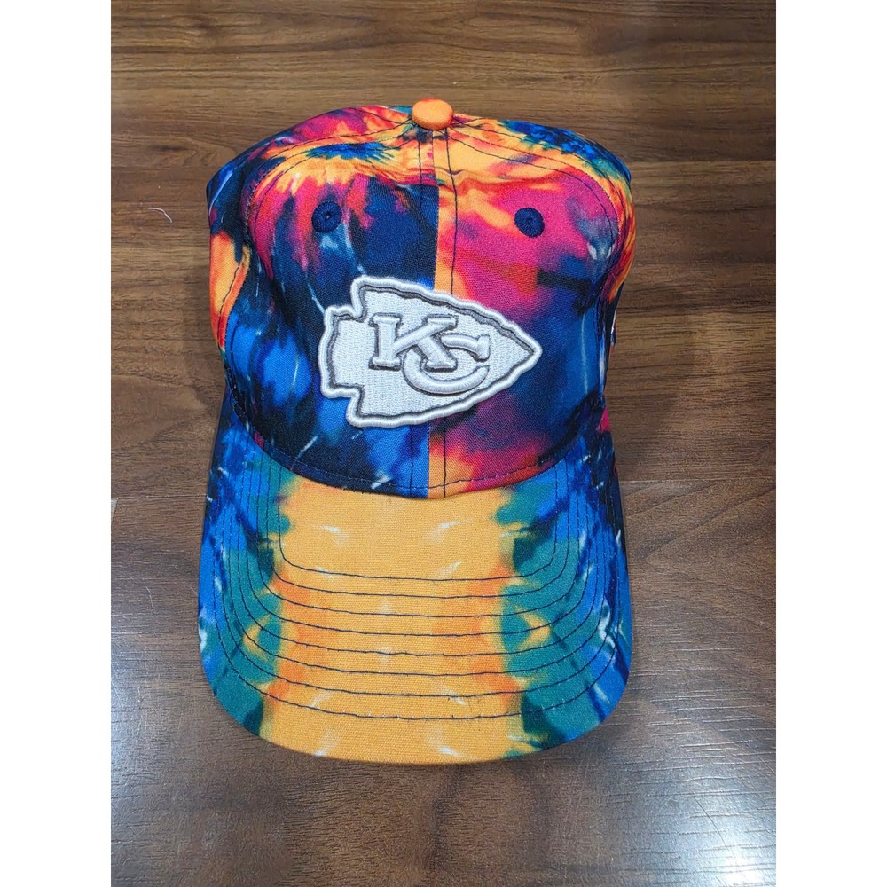 New Era Hat Women OS Multicolor NFL KC Chiefs Crucial Catch TieDye